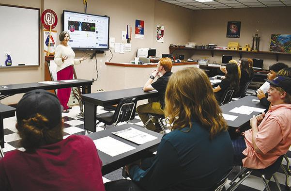 Carolyn Heerwald, of Clinton, presented “Power Up Your Profile: LinkedIn for Success” with WTC students at the WTC Next Step Summit. The presentation encouraged students to establish a professional brand, network with professionals, find job and busin