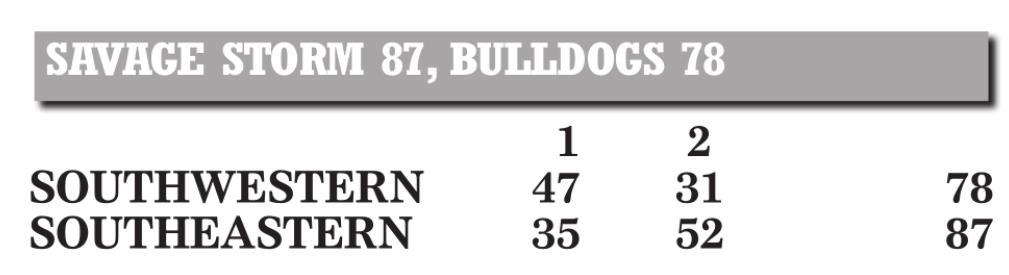 Bulldogs unable to keep pace with Savage Storm, 87-78