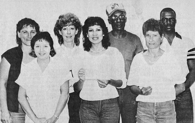 40 YEARS AGO Safety slogan contest winners were named at the Collins and Aikman plant in south Clinton. Cash prizes were given to each winner, and workers taking the first through third places on each shift were recognized. Winners included were front, from left, Gail McAtee, first; Mary Curtis, grand prize; and Annette Graham, first; back, Joan Gould, third; Barbara Hambleton, second; Bruce Phillips, second; and Gary Smith, first.