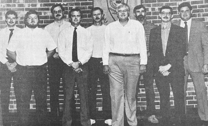 40 YEARS AGO Clinton Jaycees elected their officers and board members. They included front, from left, Gary Catlett, vice president; Rocky Hudson, president; Keith Marcy, secretary; Jeff Linderer; back, Kirk Fast, Roxie Terry, Tom Kiesau, Darrell Moser and Rod Kinney.