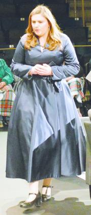 Amelia Hardaway, as Margot Wendice, reflects during “Dial M for Murder” at Southwest Playhouse. CDN | Christian Jacobsen