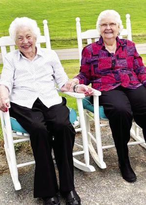 At 96 years old, Faye Hamlin Shephard, left, and 86-year-old Yvonne Shephard Adams shoot the breeze together during the Abraham Lincoln Shepherd Family Reunion. CDN | Courtesy photo