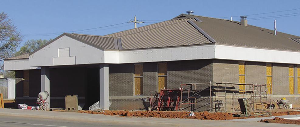Fresh brick has been applied to the new Troop H Oklahoma Highway Patrol Headquarters.