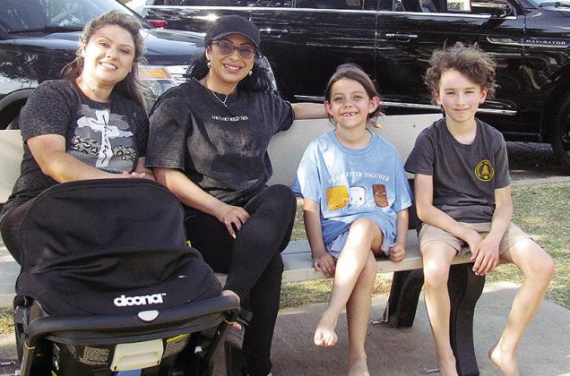 This group of people decided to go and enjoy the sun and play in the park recently at McLain Rogers Park. Pictured from left are Eboney Conway, Estebaliz Azur, Charlotte Berg, and Magnus Conway. CDN | Christian Jacobsen