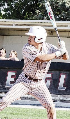 Jesus Gutierrez prepares for the pitch during the Reds’ game in Weatherford against the Eagles. CDN | Sam Goodwyn
