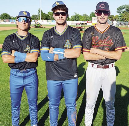 The annual WOBCA game was held Wednesday in Weatherford. Four area players were selected to play. Pictured, from left, are Arapaho-Butler’s Aiden Casas and Decker Davis, and Clinton’s Craig Hunter. Not pictured is Clinton’s Ayden Crumley. CDN | Sam 