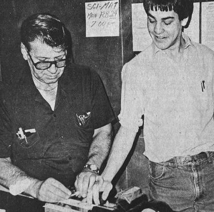 40 YEARS AGO Lt. Tom Siler, identification specialist with the Clinton Police Department, took Alan Snider’s fingerprints as part of the Clinton High School human physiology class.
