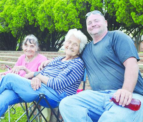 Doris Logsdon, left, coming from Amarillo, Texas, to enjoy the concert with her friends Carol Balzer and Rich Martin. CDN | Micah Ashcraft