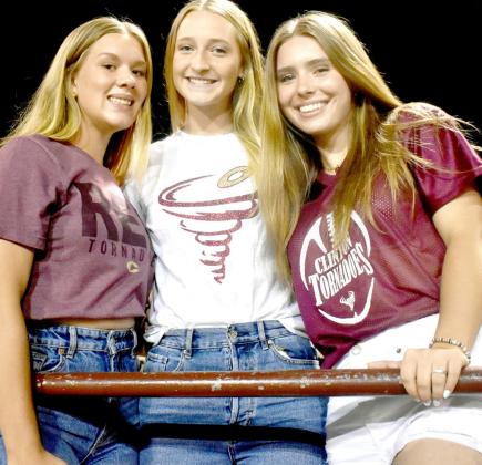 Supporting the Red Tornadoes at last Friday’s game