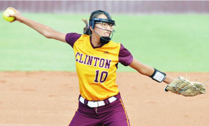 CDN | Collin Wieder � Clinton now-senior pitcher McKenna Lime prepares to fire a strike during the 2019 fast-pitch season. Lime took home All-District honors in 2019 with an earned run average of 3.842. She is one of multiple returning starters for the 