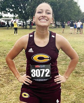 Clinton’s Paisley Ruyle is all smiles after competing at the Class 4A Regional Meet Saturday in Waurika. CDN | Courtesy photo
