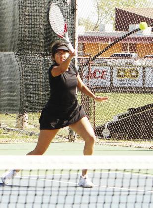 Senior rises to task of playing No. 1 singles