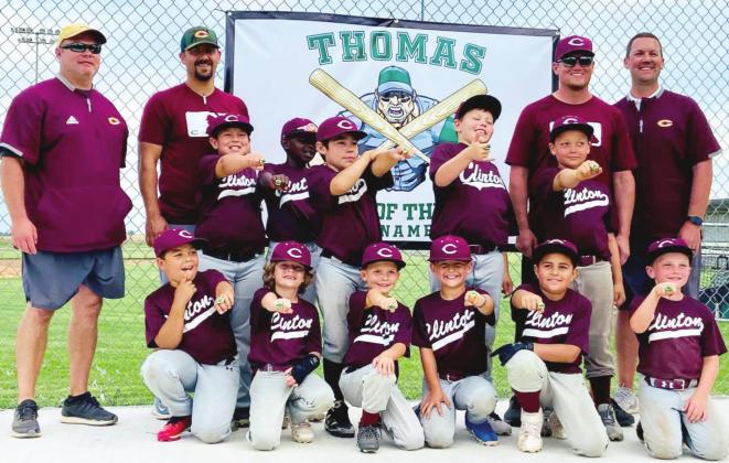 The Clinton Maroon coach pitch team