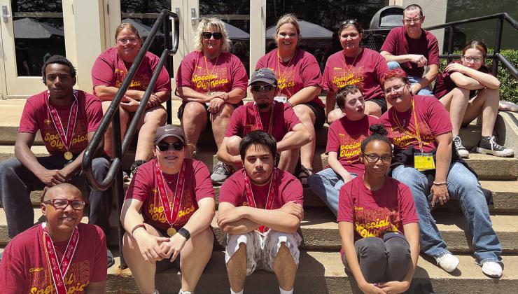 The Clinton Red Tornado Special Olympics Team 