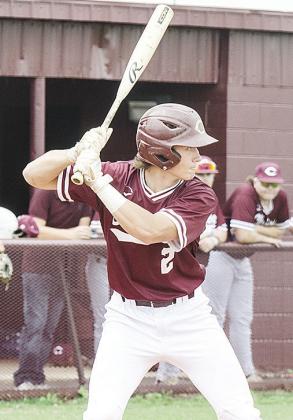 Vince Jones focuses on the pitcher as he prepares to swing during Clinton’s home baseball game against Elk City. CDN | Sam Goodwyn