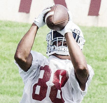 Clinton Jesus Gutierrez records an interception during 7-on-7 over the summer in the Tornado Bowl. CDN | Sam Goodwyn