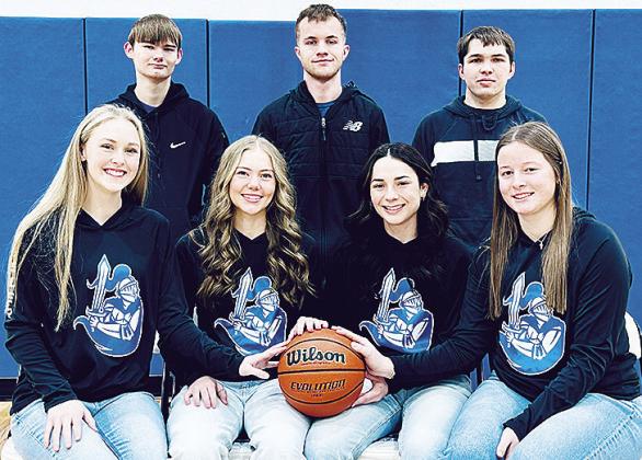 Corn Bible Academy’s homecoming court is all smiles as they take a group photo. CBA’s homecoming was rescheduled to next Thursday against Mt. View after its original homecoming was cancelled to due to illness. Pictured, from left, in front are Gretta 