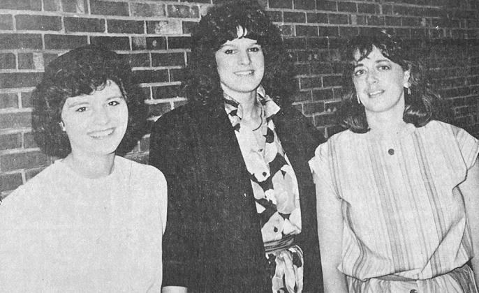 40 YEARS AGO DECA Breakfast activities at Clinton High School were led by, from left, Sonya Stockton, club vicepresident, who presented special guests; DECA adviser Della Callaway; and Lavora Wills, club president, who gave the welcome.