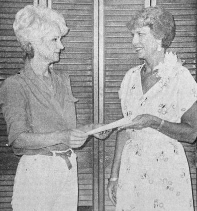 40 YEARS AGO Inez Hendricks, right, was honored at the state convention of Epsilon Sigma Alpha International as “Sweetheart Pledge.” She is shown here with Anita Stockton, who brought her in as a pledge for the local chapter, Beta Psi.