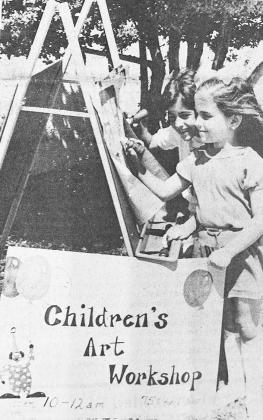 40 YEARS AGO Little artists Micah Lewis, front, daughter of Mr. and Mrs. Jake Lewis; and Shelbi Simon, daughter of Dr. and Mrs. Floyd Simon, both 5-year-olds, were shown working on the paintings they displayed in the Young People’s Art Division of the C