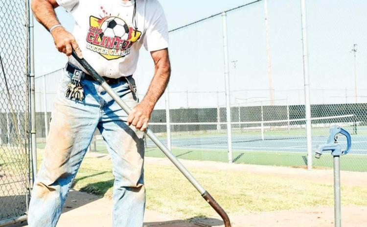Tennis court progress