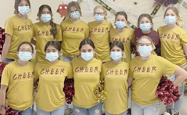 The Clinton Middle School Cheer team