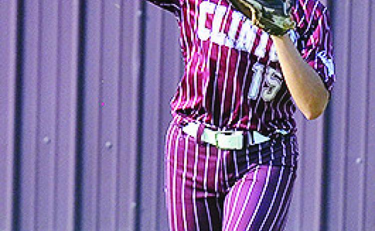 No. 15 Audrina Trout gets the ball in fast during Clinton’s home game against Bishop McGuiness. CDN | Sam Goodwyn