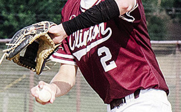Jeter King stares down the batter as he prepares to pitch during Clinton’s game against Weatherford. CDN | Sam Goodwyn