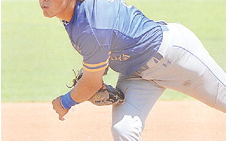 A-B’s Aiden Casas pitches in a game during the Labor Day Tournament in Weatherford in the fall baseball season. CDN | Sam Goodwyn