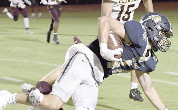 Tripped up and tackled