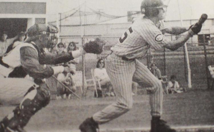 CDN | File Photo Clinton's Colby Flaming sets up for a bunt in a Class 3A State Tournament game against Okmulgee. The Reds would go on to defeat Ada in the state title game, 11-3.