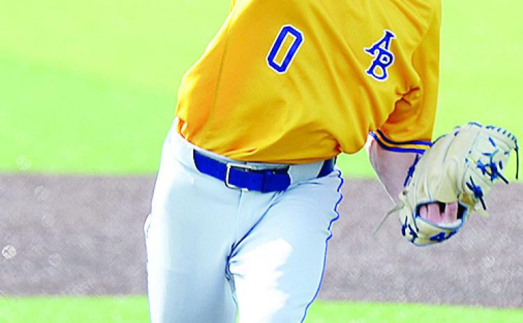 No. 0 Jiles Southall pitched against Barnsdall in A-B’s game-six win Friday to force the if-necessary game Saturday in Thomas. CDN | Sam Goodwyn