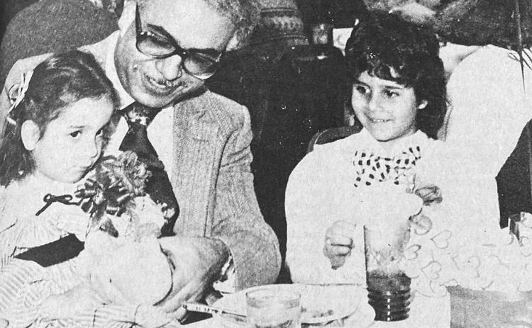 40 YEARS AGO Dads and daughters enjoyed dining together at the annual Clinton Kiwanis Club Father-Daughter Banquet. Dr. A.A. Mohammad’s guests at the festive occasion were his daughters, Jamila, 3, left, and Shereen, 6.
