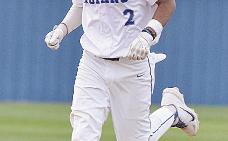 Arapaho-Butler’s Orsan Jubara heads to third after hitting a home run against Hammon during the Bank360 Classic. CDN | Sam Goodwyn