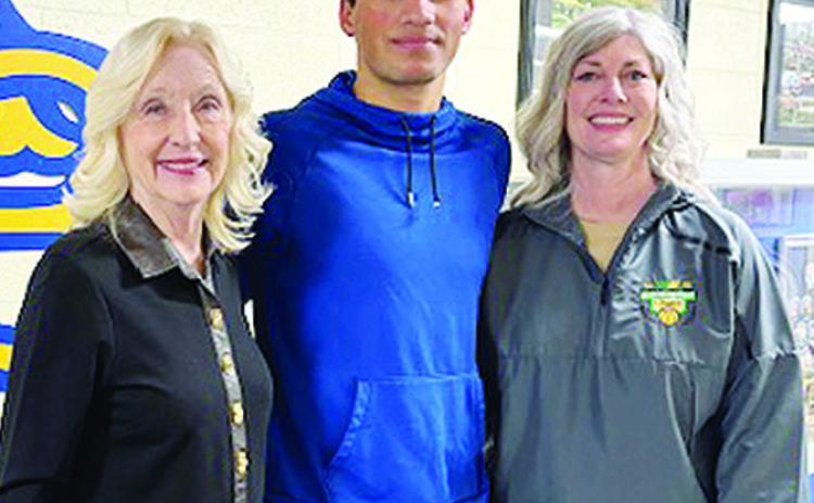 Arapaho-Butler recipient of the DAR Good Citizen Award is Orsan Jubara, center. Joining him are OSDAR Regent Nancy Lisle, left, and Kristen Hill, A-B counselor. CDN | Courtesy photo