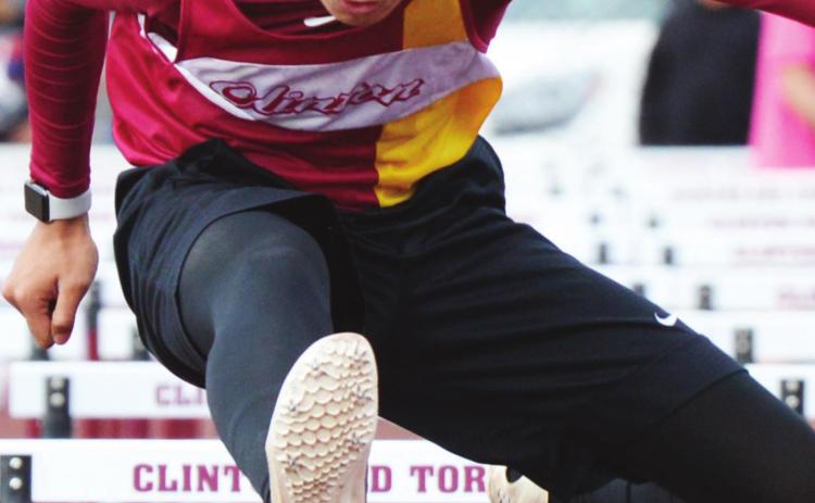 Clinton senior hurdler Eric Leon finished first in both the 110-meter and 300-meter hurdles. CDN | Collin Wieder