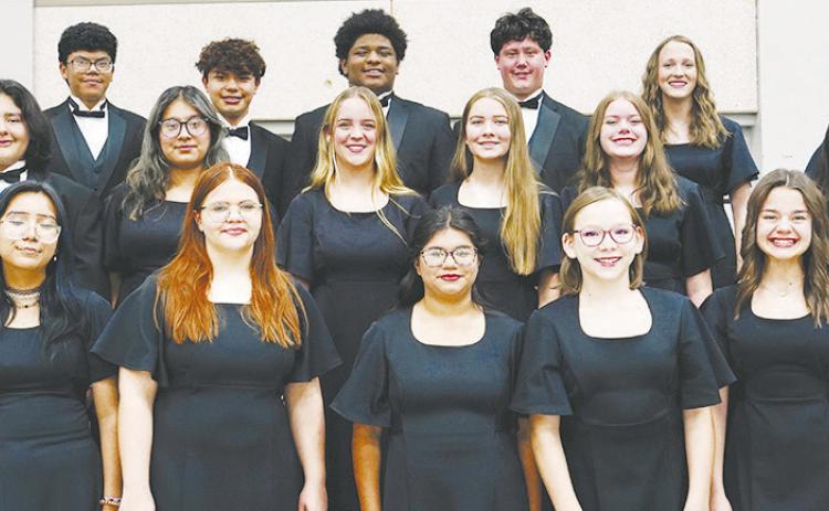 Honor choir students
