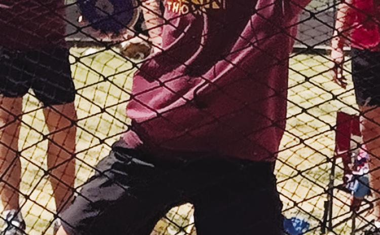 Liam Lofland prepares to throw the discuss during a recent Clinton Middle School track meet. CDN |Courtesy Photo