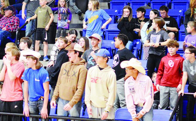 Cheering on the A-B Indians