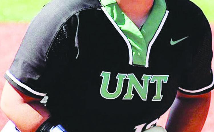 New Clinton softball coach Janie Worthington pitches during a game for the University of North Texas. CDN | Courtesy photo