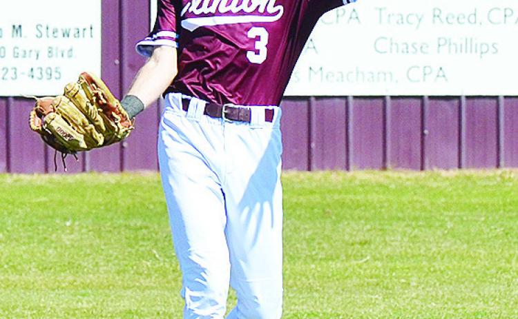 Clinton’s Craig Hunter throws the ball during the home game against Bishop McGuinness. CDN | Sam Goodwyn