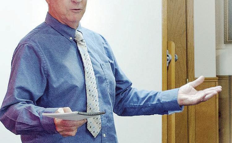 Pastor Russell Schmidt speaks at Living Water Community Church. The church will celebrate 75 years of operation this Sunday. CDN | Courtesy photo