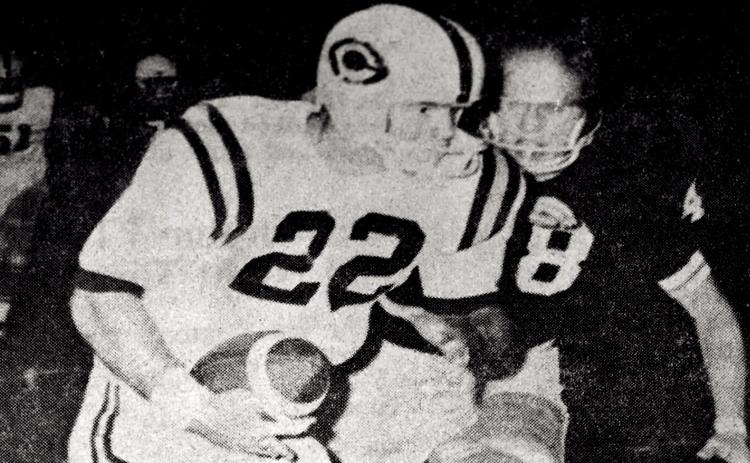 Randy Kiesau in action while playing for the Red Tornadoes. Kiesau was a defensive back for the Wichita State football team. He was killed when the team plane he was on crashed Oct. 2, 1970. CDN | Archive photo