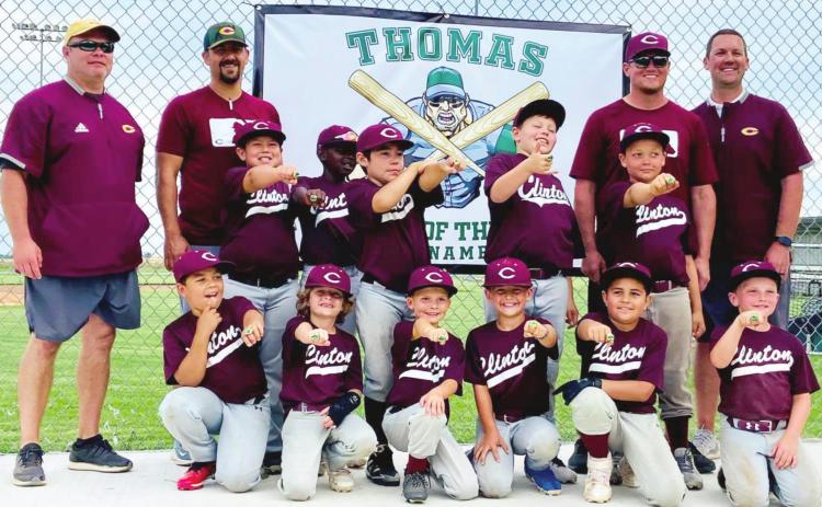 The Clinton Maroon coach pitch team