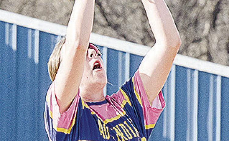 Arapaho-Butler’s Kelsey Garibay focuses on the ball as she reaches out to catch it for the out in the win against Seiling. CDN | Sam Goodwyn